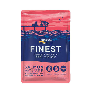 Fish4Dogs Finest Mousse de Salmão em saqueta