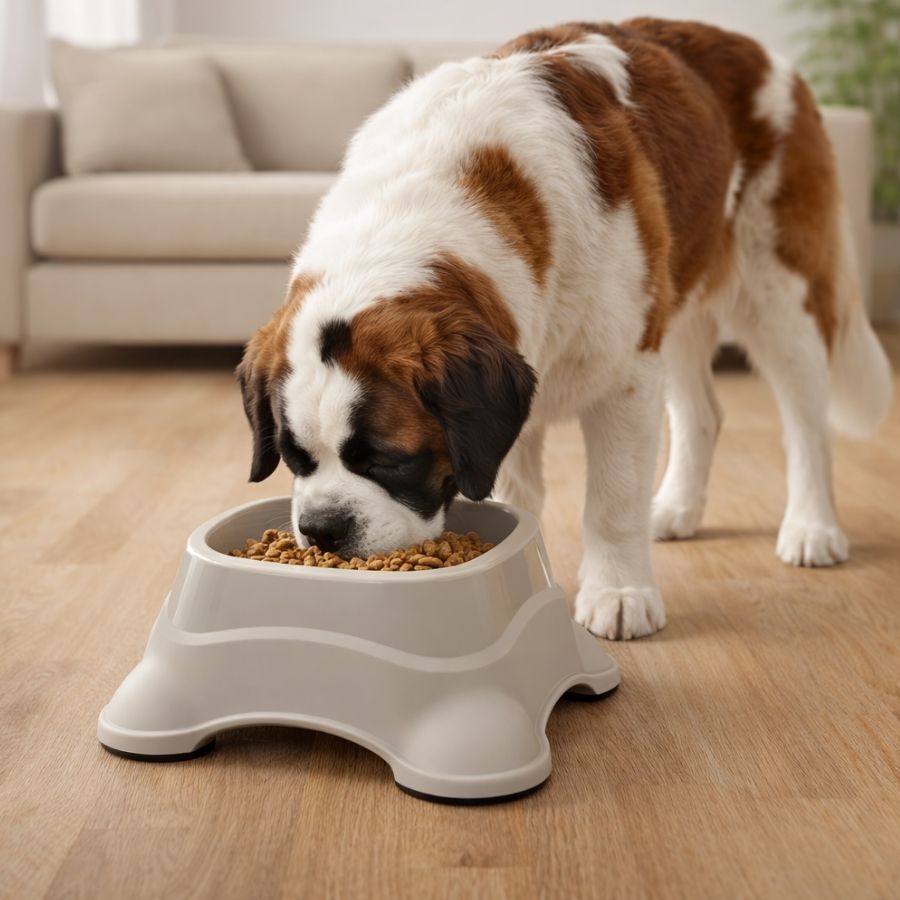 Leeby Comedouro de Pl&aacute;stico Taupe para c&atilde;es, , large Imagem n&uacute;mero 1