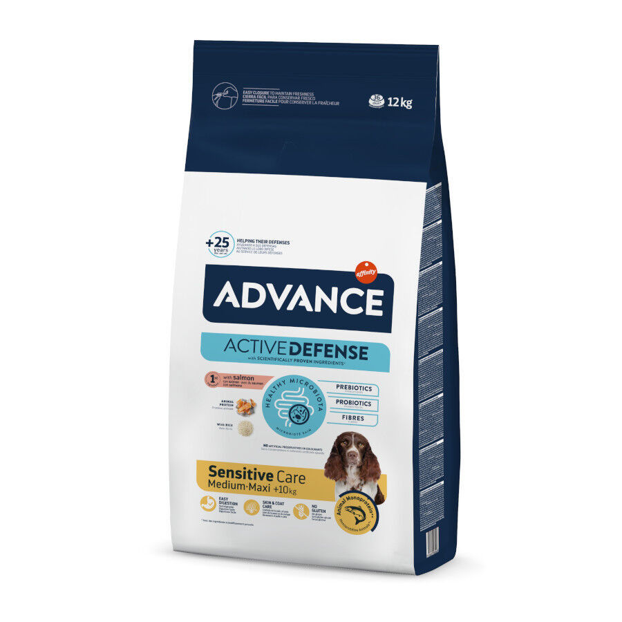 12 kg Advance Active Defense Medium Maxi Sensitive Salm&atilde;o e Arroz ra&ccedil;&atilde;o para c&atilde;es, , large Imagem n&uacute;mero 1