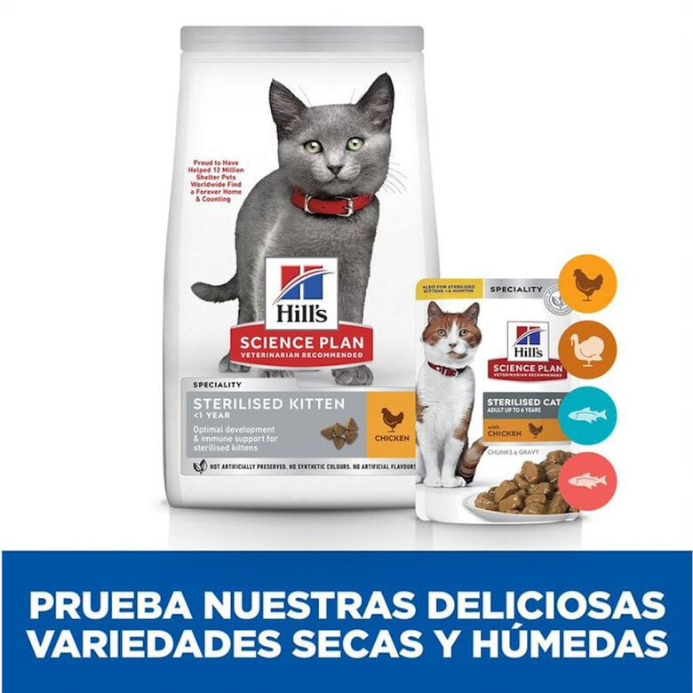 7 kg   Hill's Kitten Science Plan Sterilized Frango ração,  Imagem número 6 7 kg   Hill's Kitten Science Plan Sterilized Frango ração, , large Imagem número 6
