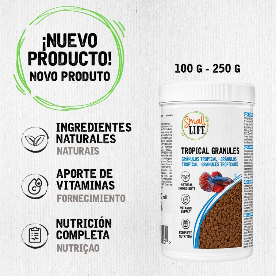 100 ml Small Life Gr&aacute;nulos Tropical Alimento para peces, , large Imagem n&uacute;mero 4