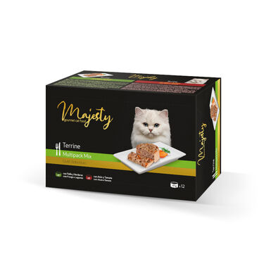 Majesty Adult Mix Terrine lata para gatos - Pack