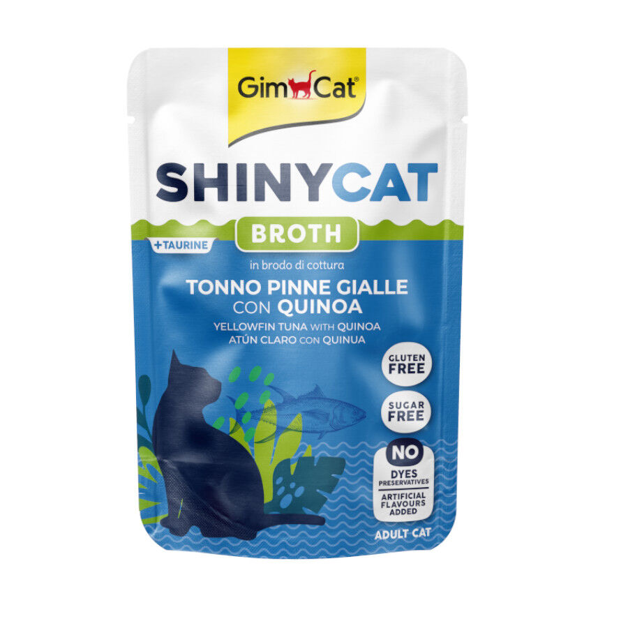 70 g GimCat Super Food Shiny Cat Duo atum e courgette em lata para gatos, , large Imagem n&uacute;mero 1