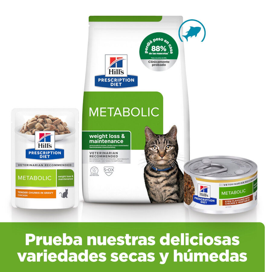 1.5 kg Hill's Prescription Diet Metabolic Atum ra&ccedil;&atilde;o para gatos, , large Imagem n&uacute;mero 8