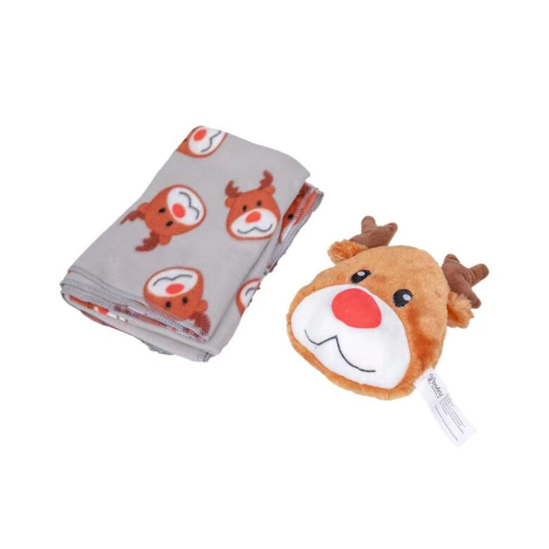 1 ud. Wonder Christmas Conjunto Presente Peluche e manta de natal para cães,  Imagem número 2 1 ud. Wonder Christmas Conjunto Presente Peluche e manta de natal para cães, , large Imagem número 2