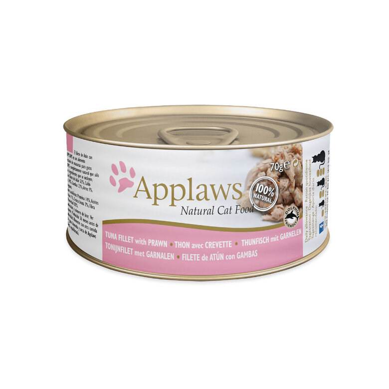 70 g Applaws Atum e Camarão lata natural para gatos,  Imagem número 3 70 g Applaws Atum e Camarão lata natural para gatos, , large Imagem número 3
