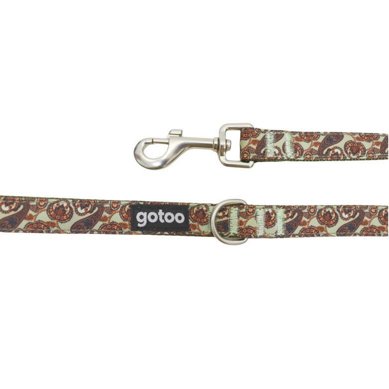 Gotoo Trela estampada caxemira cáqui para cães,  Imagem número 3 Gotoo Trela estampada caxemira cáqui para cães, , large Imagem número 3