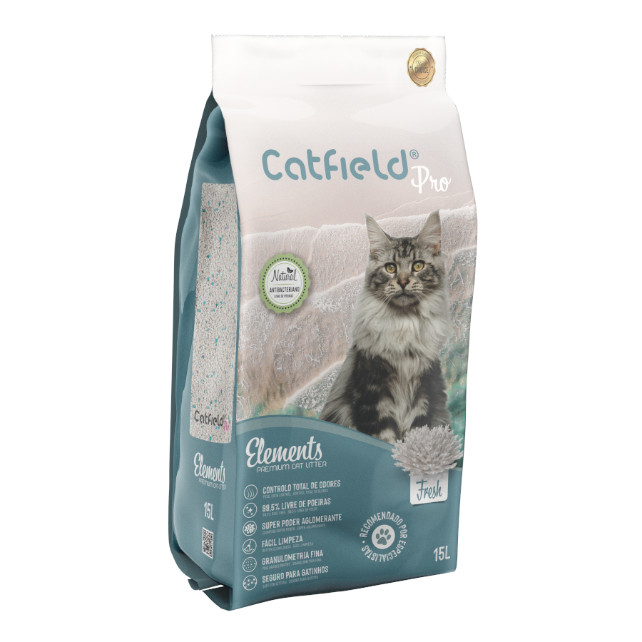 15 L Catfield Elements Fresh Areia Aglomerante Natural para gatos, , large Imagem n&uacute;mero 1