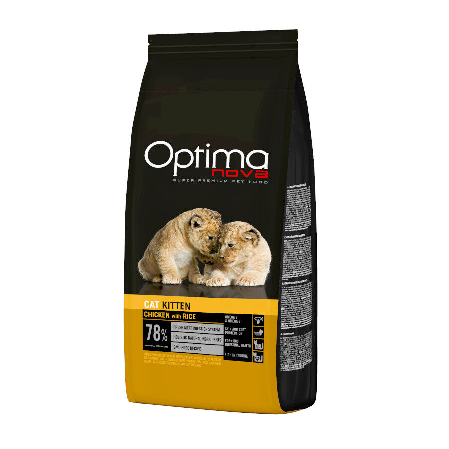 Optima Nova Kitten Pollo comida para gatos Imagem n&uacute;mero 1