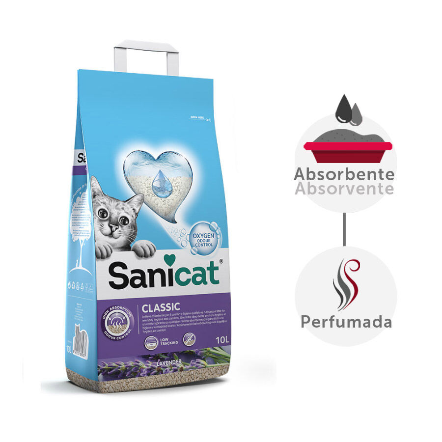 10 L Sanicat Classic Areia Absorvente Alfazema, , large Imagem n&uacute;mero 2