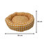Leeby Cama Donut Vichy Laranja para gatos, , large Indicador imagem n&uacute;mero 4