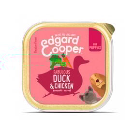 Edgard & Cooper Puppy pato e frango lata para cães