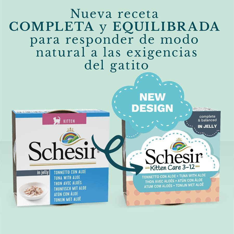 85 g Schesir Kitten Atum com Alo&eacute; lata para gatos, , large Imagem n&uacute;mero 7
