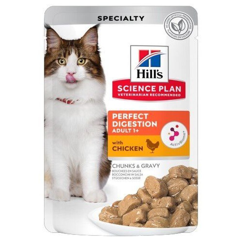 85 g Hill's Adult Science Plan Perfect Digestion Frango Saqueta para gatos,  Imagem número 1 85 g Hill's Adult Science Plan Perfect Digestion Frango Saqueta para gatos, , large Imagem número 1