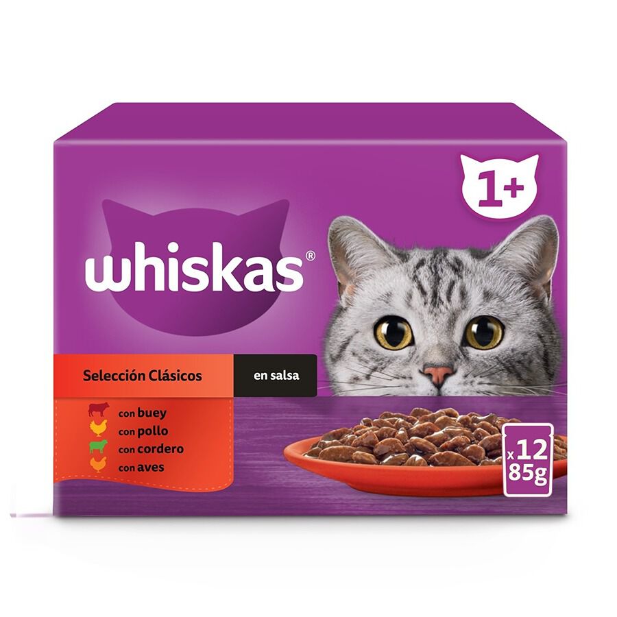 24 saquetas x 85 g Whiskas Sele&ccedil;&atilde;o Cl&aacute;ssica Saquetas em Molho para Gatos Pack poupan&ccedil;a!, , large Imagem n&uacute;mero 2