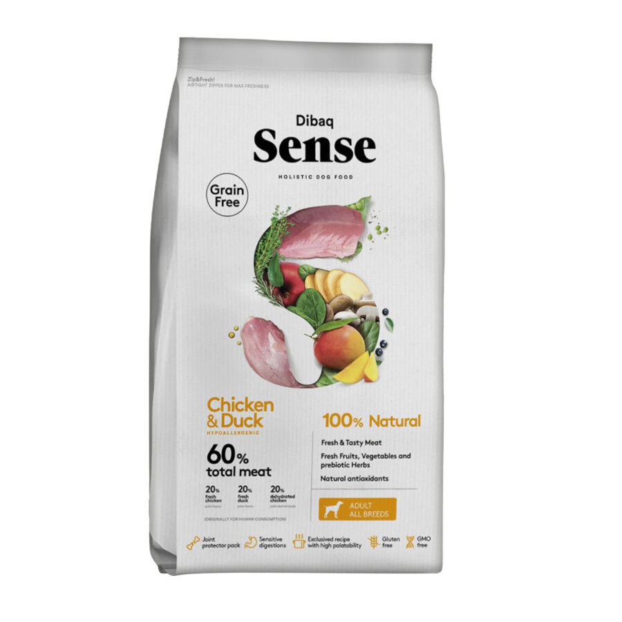 12 kg Dibaq Sense Grain Free Frango e Pato ra&ccedil;&atilde;o para c&atilde;es, , large Imagem n&uacute;mero 1