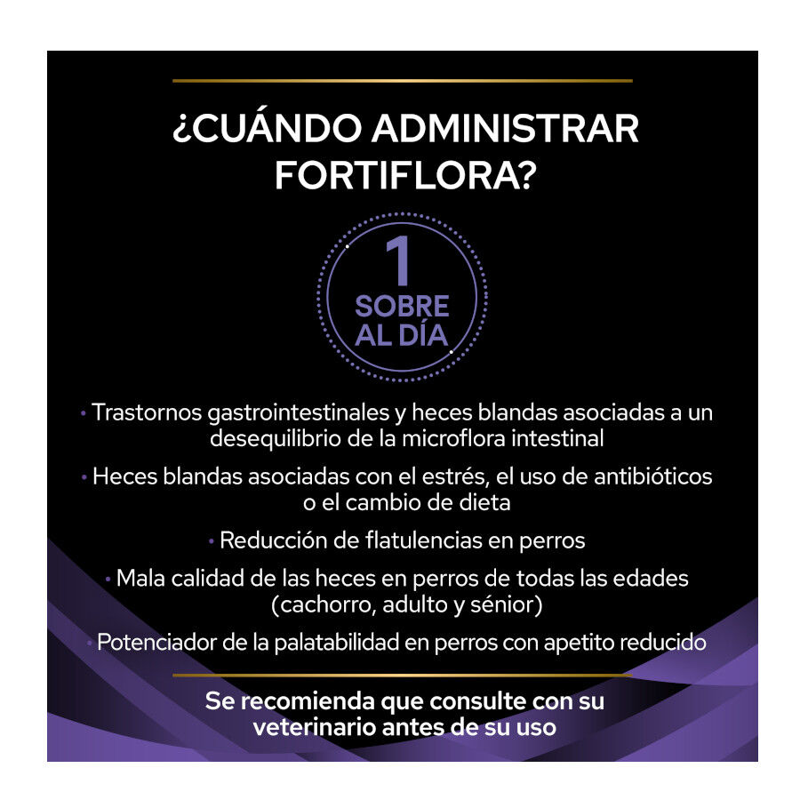 30 saquetas x 1 g Pro Plan Veterinary Diets FortiFlora Probi&oacute;tico para c&atilde;es, , large Imagem n&uacute;mero 4