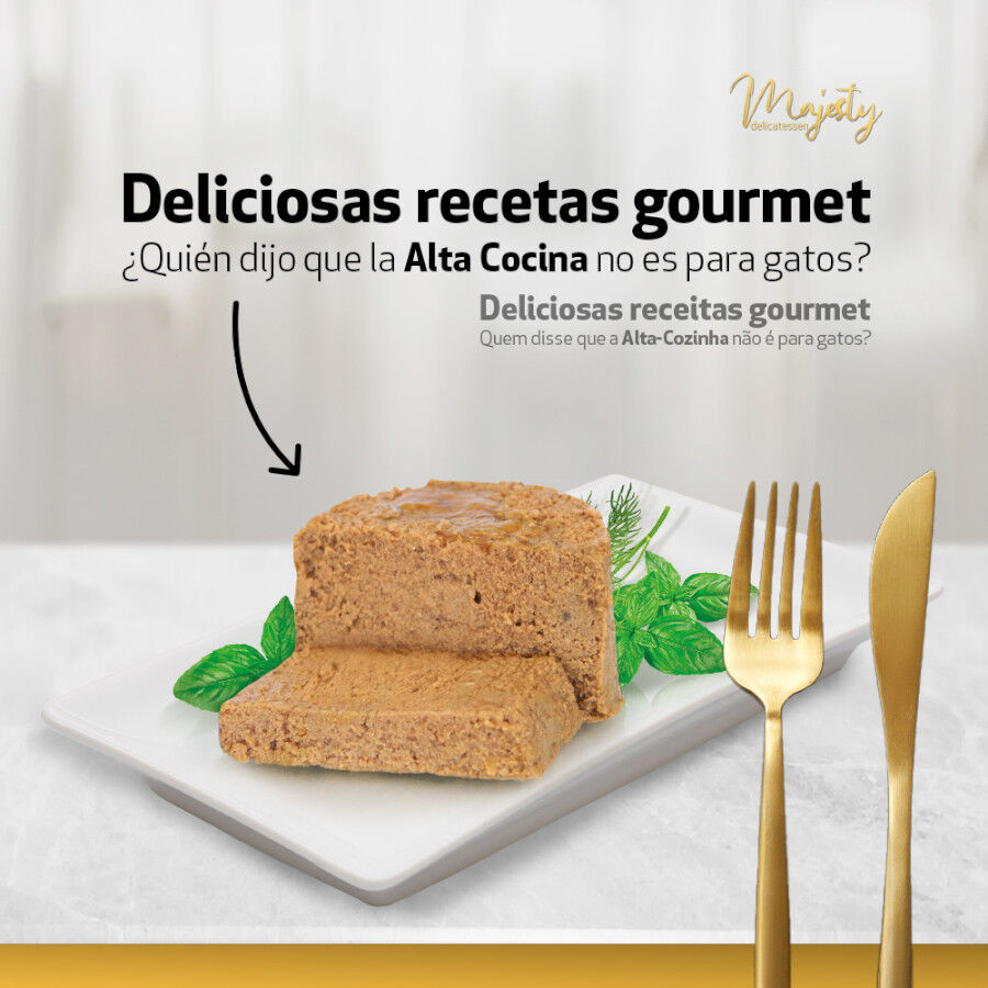 85 g Majesty Adult Mousse de Frango e F&iacute;gado lata para gatos, , large Imagem n&uacute;mero 2