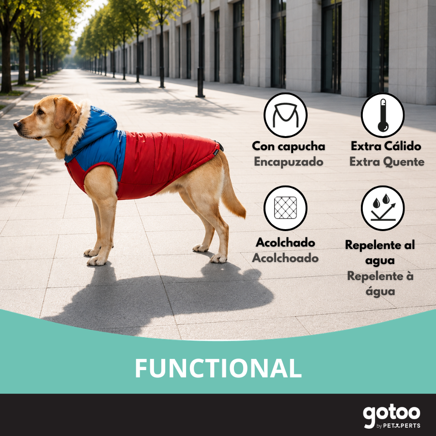 Gotoo Casaco Vermelho com Capuz para c&atilde;es, , large Imagem n&uacute;mero 6