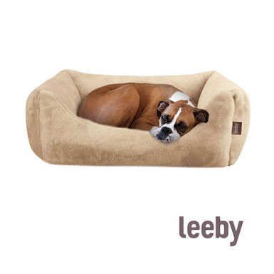 Leeby Alcofa com Capa Amovível Bege para cães