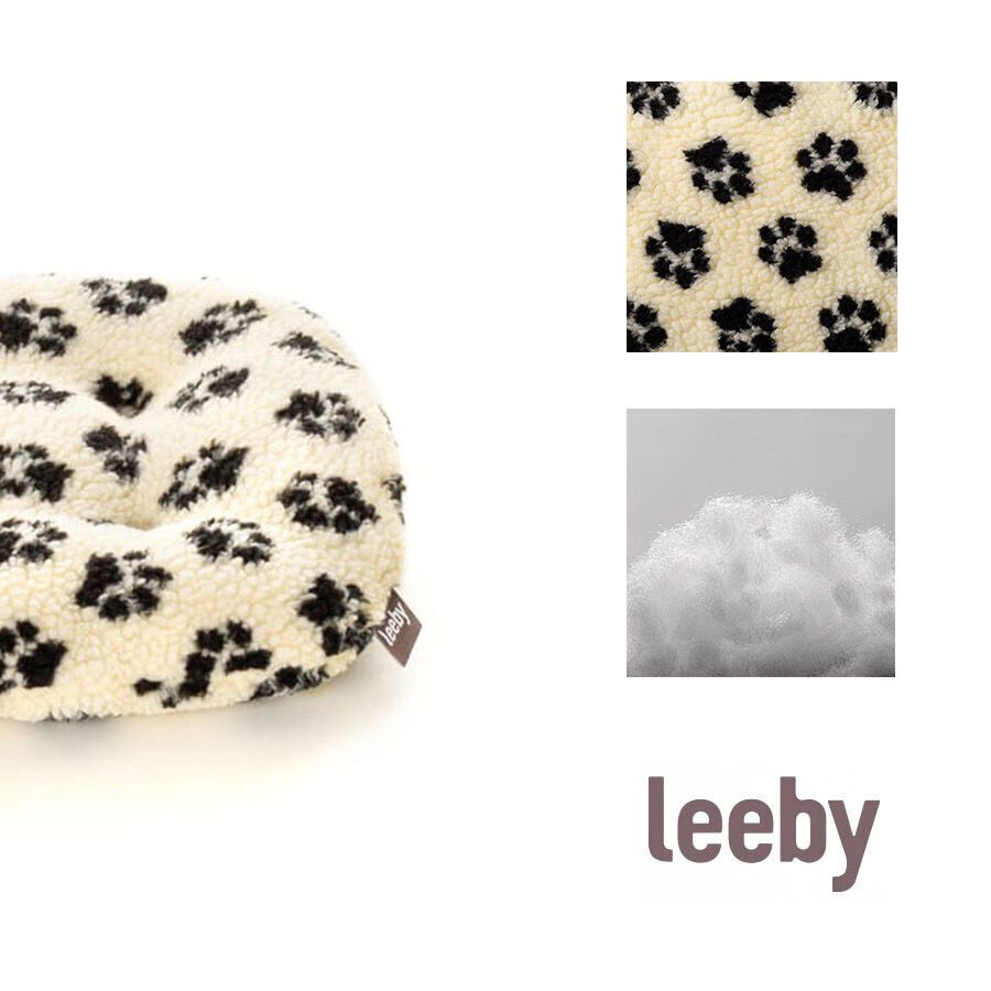 Leeby Almofada oval com estampado de patas para c&atilde;es, , large Imagem n&uacute;mero 3