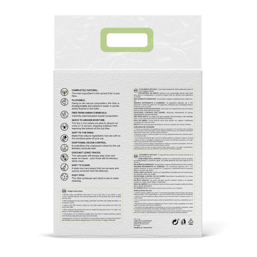 6 L Happy Meow Natural Tofu Aglomerante Ch&aacute; Verde para gatos, , large Imagem n&uacute;mero 6