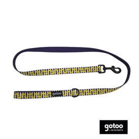 Gotoo Trela estampada azul-marinho com bananas para cães