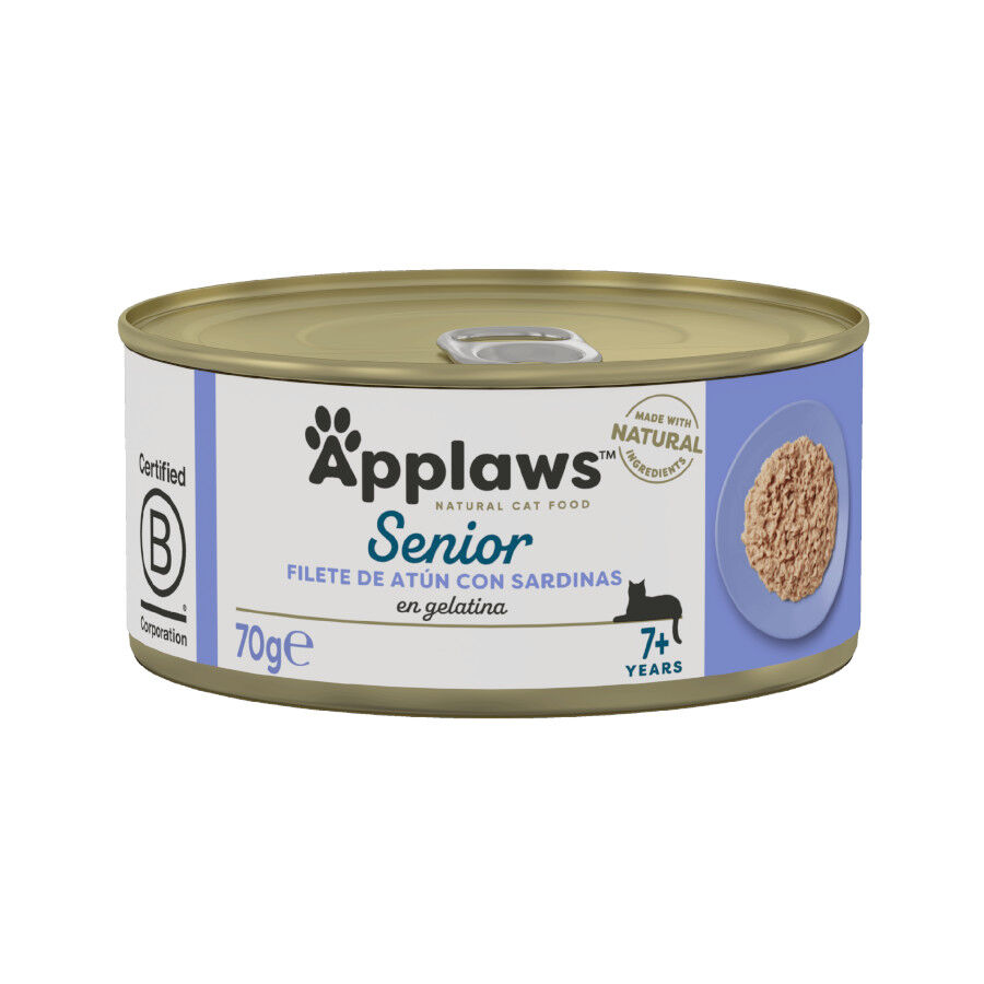 70 g Applaws Senior latas atum e sardinha para gatos, , large Imagem n&uacute;mero 1