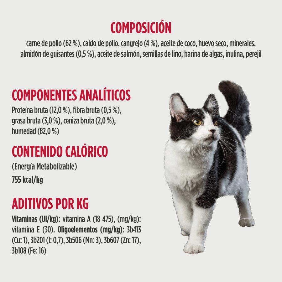 170 g Nulo Comida h&uacute;mida de Frango com Caranguejo em lata para gatos, , large Imagem n&uacute;mero 2