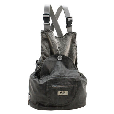 Yagu Fashion Mochila Transportador Cinza para cães e gatos