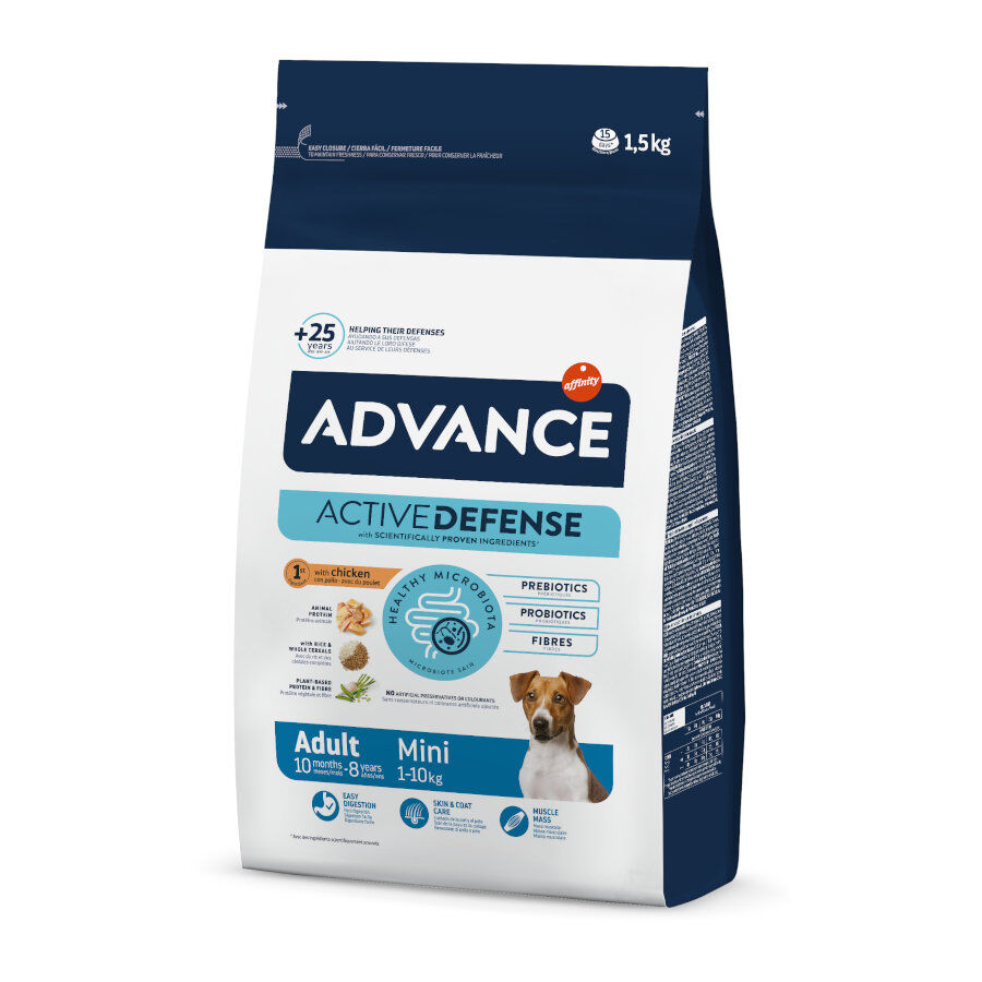 Advance Active Defense Mini Adult Frango e Arroz ra&ccedil;&atilde;o para c&atilde;es, , large Imagem n&uacute;mero 1