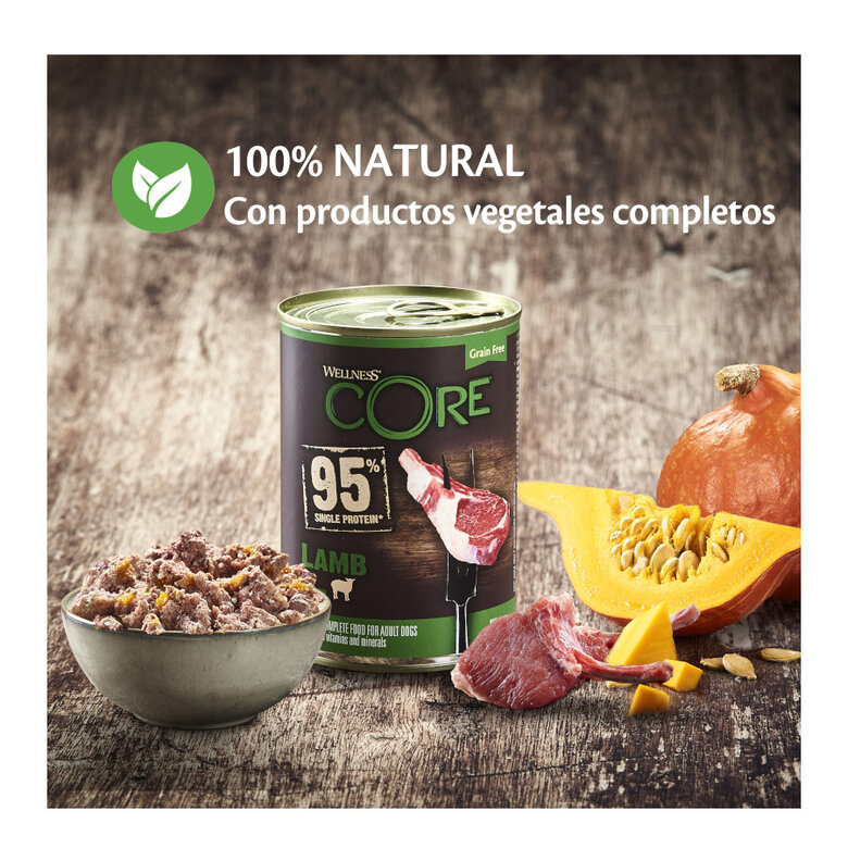 400 g Wellness Core Cordeiro com Abóbora lata para cães ,  Imagem número 2 400 g Wellness Core Cordeiro com Abóbora lata para cães , , large Imagem número 2