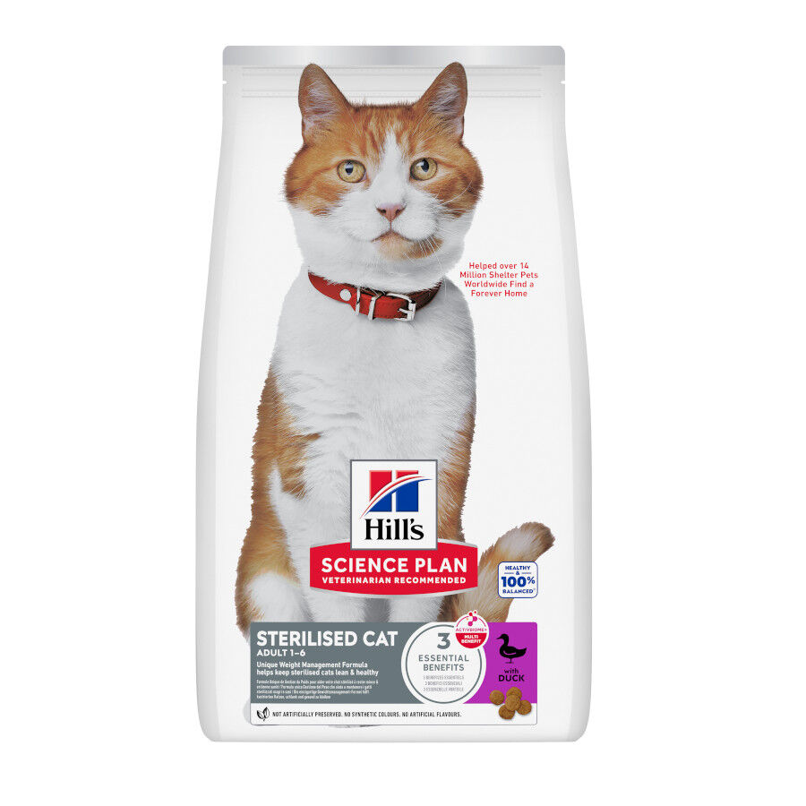 7 kg Hill's Young Adult Science Plan Sterilised Pato ra&ccedil;&atilde;o para gatos, , large Imagem n&uacute;mero 1
