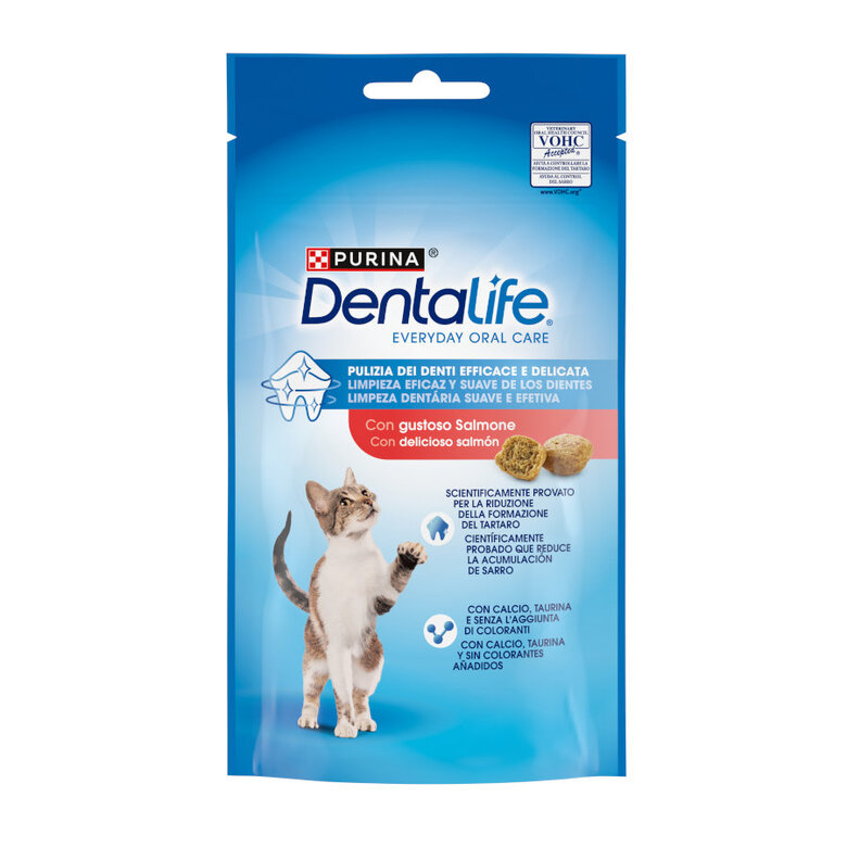 40 g Dentalife Daily Oral Salmão Snacks Dentários para gatos,  Imagem número 1 40 g Dentalife Daily Oral Salmão Snacks Dentários para gatos, , large Imagem número 1