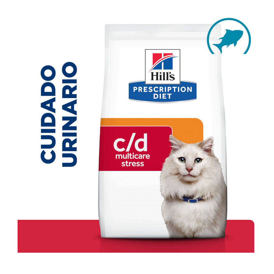 3 kg Hill's Prescription Diet c/d Urinary Stress Peixe Azul Ra&ccedil;&atilde;o para gatos, , large Imagem n&uacute;mero 2