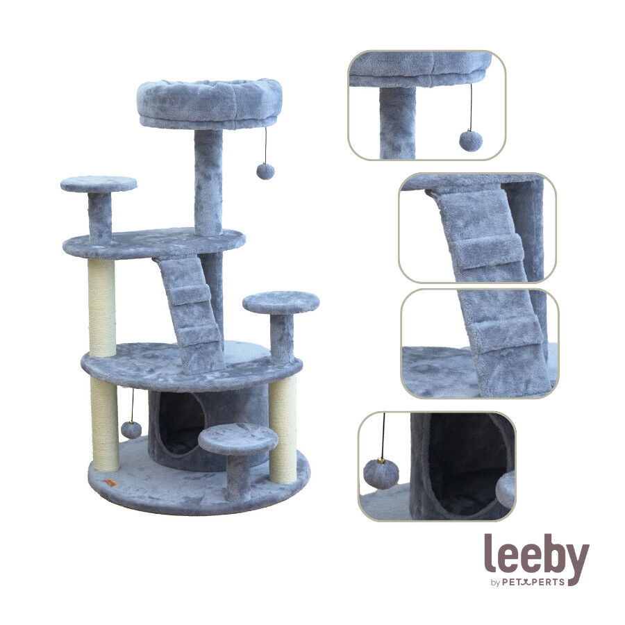 Leeby Esperanza torre arranhadora multiplataforma com cama nido e brinquedo para gatos, , large Imagem n&uacute;mero 5