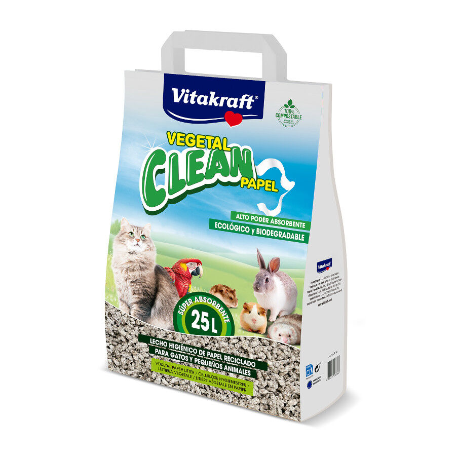 25 L Vitakraft Clean Papel Absorvente Vegetal para animais, , large Imagem n&uacute;mero 1