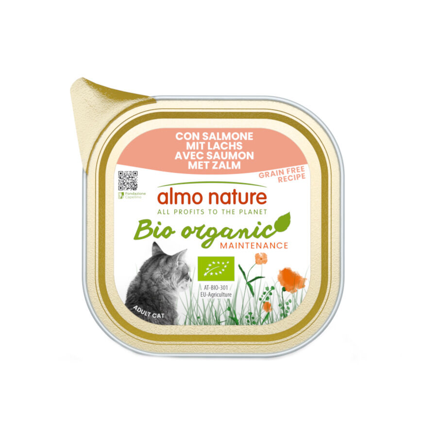 85 g Almo Nature Bio Organic Maintenance Granel Free Salmon Tub para gatos, , large Imagem n&uacute;mero 1