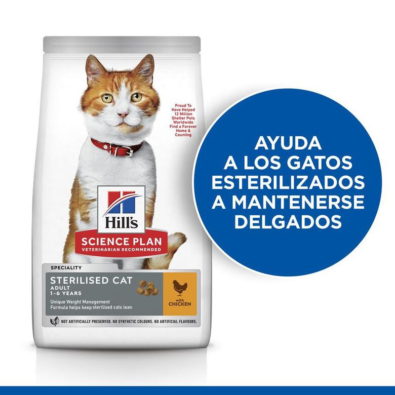 Hill's Science Plan Young AdultSterilised Frango ração para gatos, , large image number null