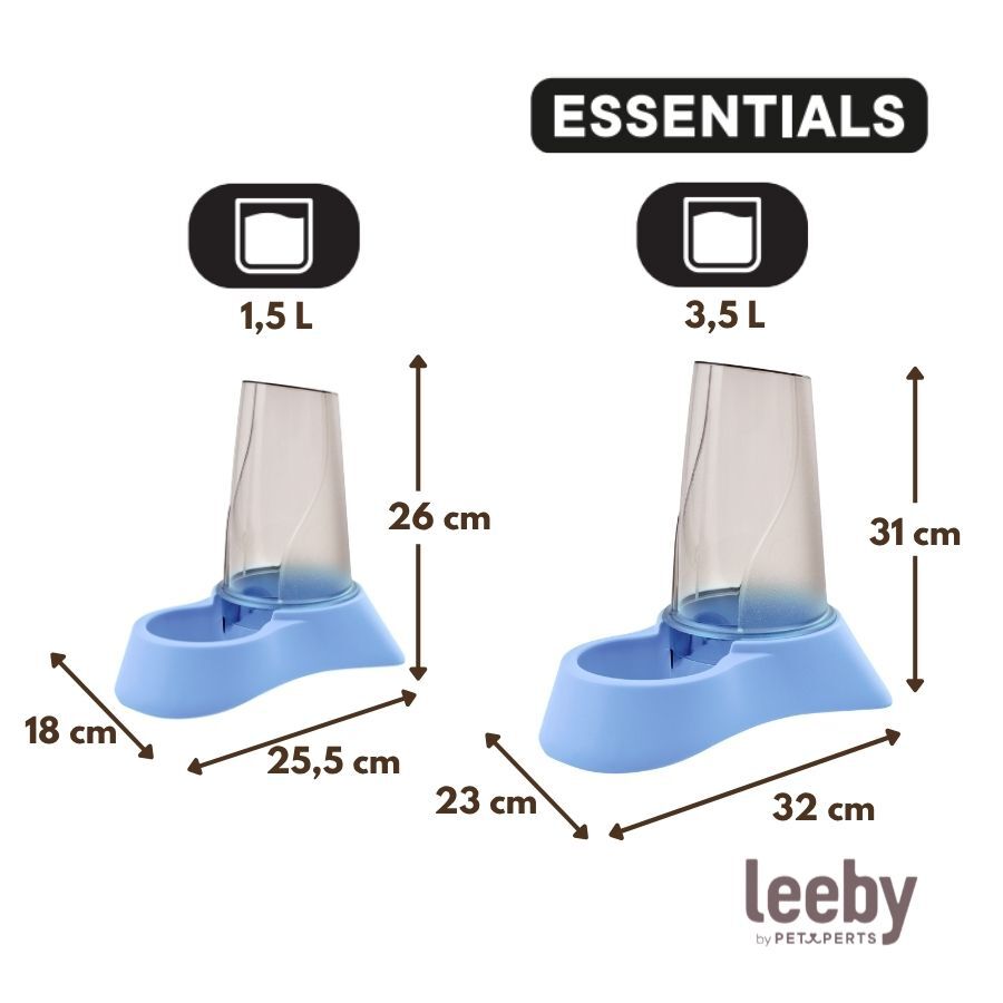 Leeby Dispensador 2 em 1 Azul de Ra&ccedil;&atilde;o e &Aacute;gua para c&atilde;es e gatos, , large Imagem n&uacute;mero 5