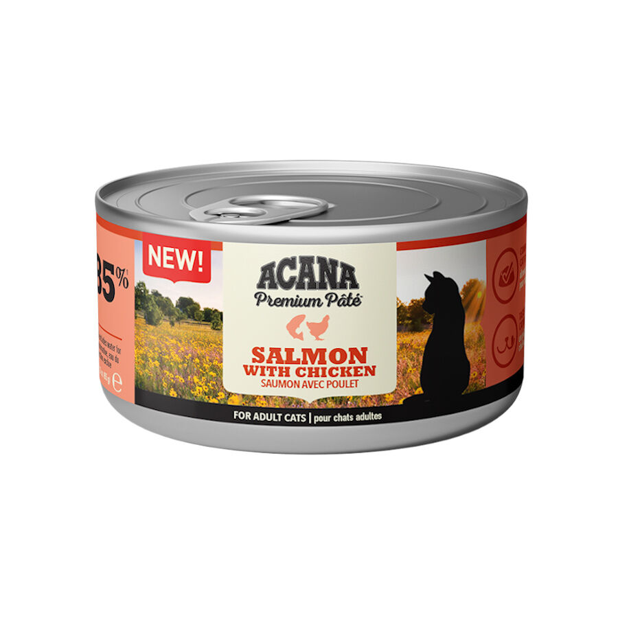 85 g Acana Premium Salm&atilde;o e Frango pat&ecirc; em lata para gatos, , large Imagem n&uacute;mero 1