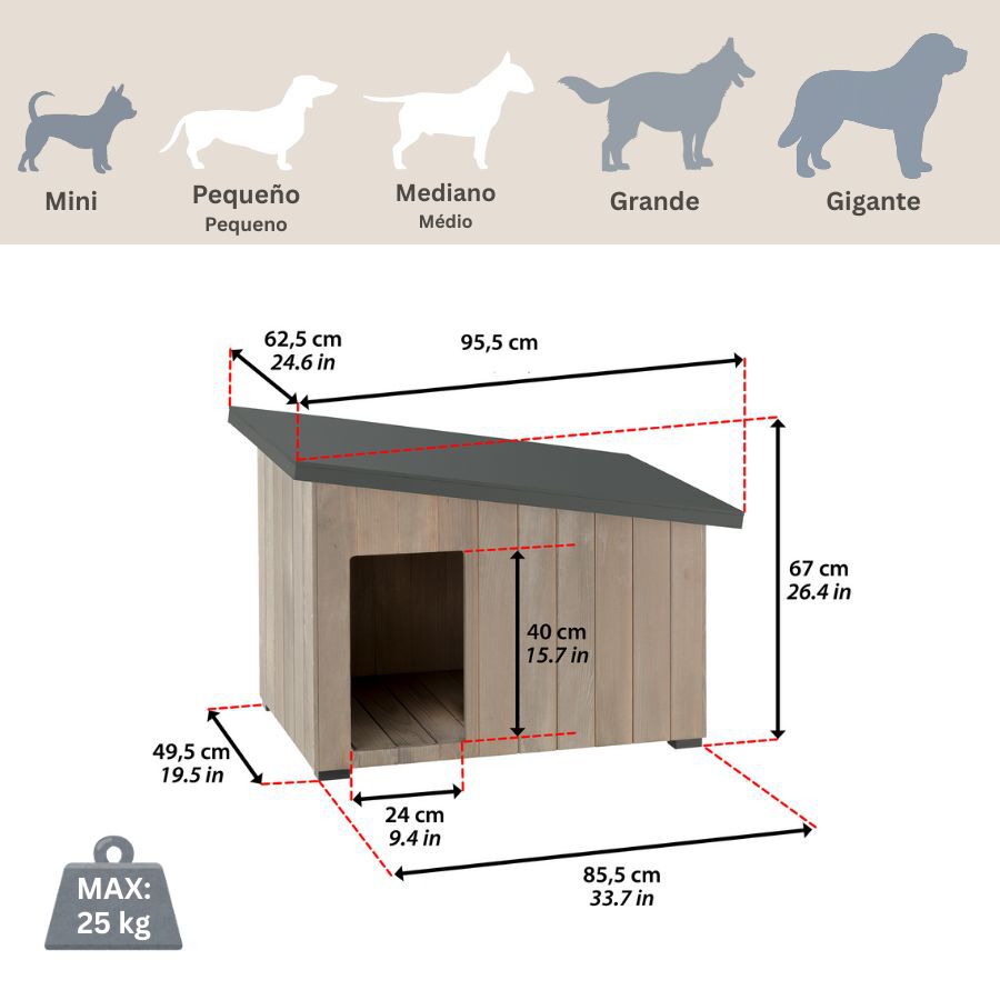 TK-Pet Lake Casota de Madeira para c&atilde;es, , large Imagem n&uacute;mero 5