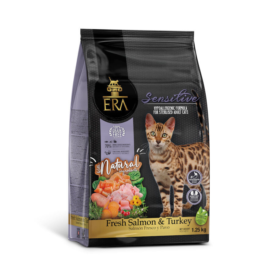 1.5 kg ERA Sensitive Salm&atilde;o e Peru Ra&ccedil;&atilde;o para gatos, , large Imagem n&uacute;mero 1