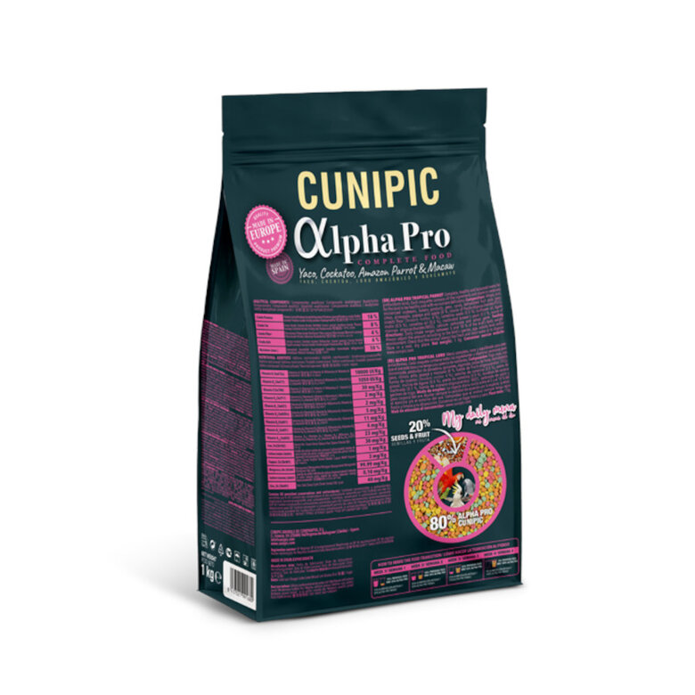 1 kg Cunipic Alpha Pro Parrots Tropical Blend  Comida para Papagaios,  Imagem número 2 1 kg Cunipic Alpha Pro Parrots Tropical Blend  Comida para Papagaios, , large Imagem número 2