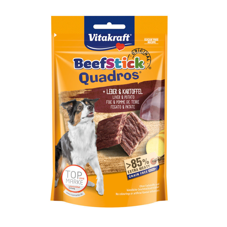 70 g Vitakraft BeefStick Quadros Biscoitos de F&iacute;gado e Batata para c&atilde;es, , large Imagem n&uacute;mero 1