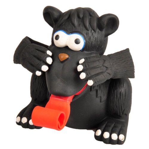 Flamingo gorila de l&aacute;tex con lengua para perros Imagem n&uacute;mero 1