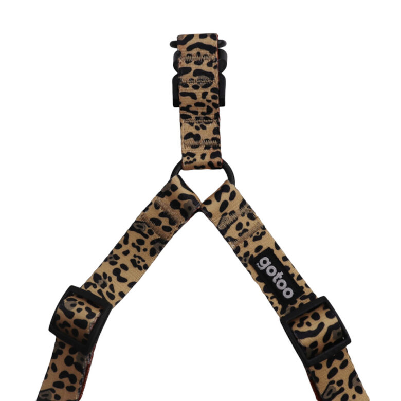 Gotoo Peitoral estampado leopardo castanha para cães,  Imagem número 4 Gotoo Peitoral estampado leopardo castanha para cães, , large Imagem número 4