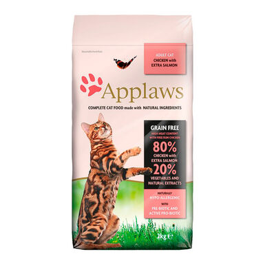 Applaws Feline Adult Grain Free frango e salmão ração para gatos