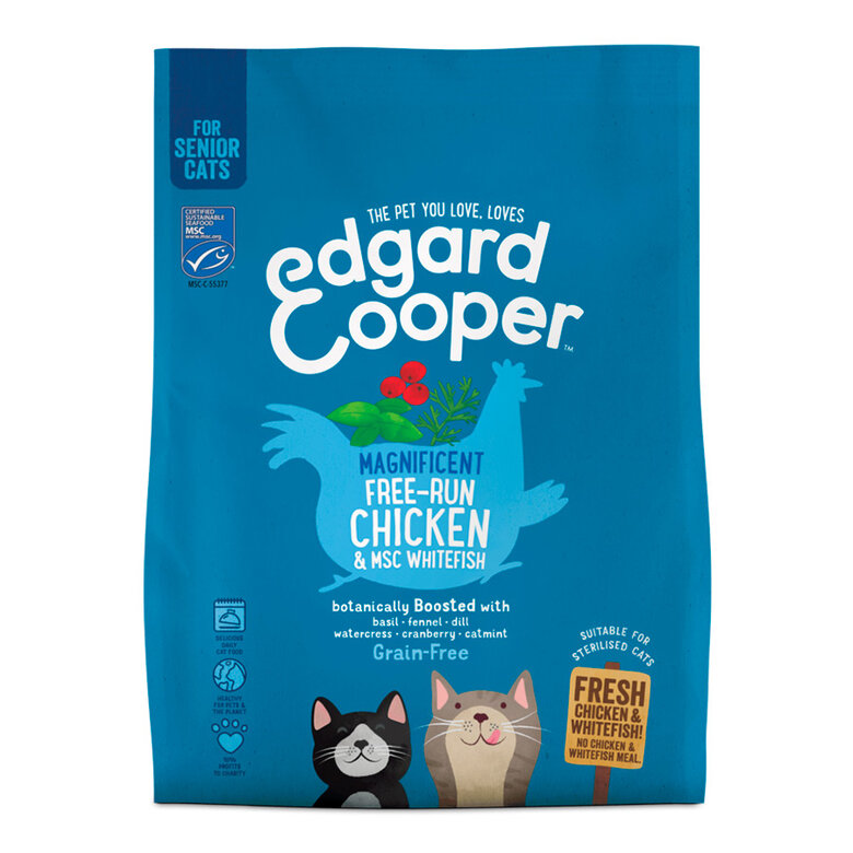 Edgard & Cooper para gatos Senior sabor frango de granja e peixe 1,75 kg, , large image number null