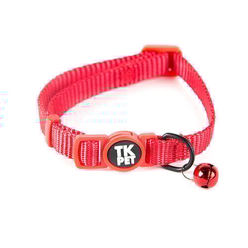 TK-Pet Classic Nylon collar gato con cascabel rojo Imagem n&uacute;mero 1